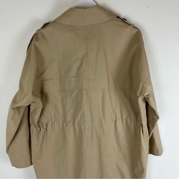 Maje Tan Trench Coat With Adjustable Waist - Picture 8 of 9